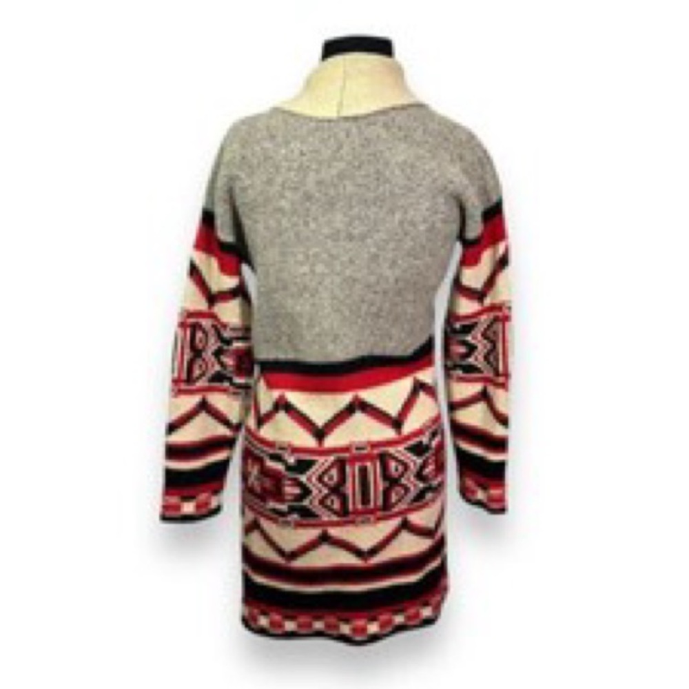 BCBG maxazria Aztec tribal southwestern long cardigan career cozy Small - Picture 3 of 5